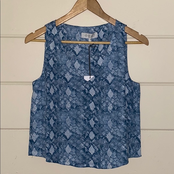 WAYF Snake Print V-Neck Tank Top Size XS - Picture 3 of 6